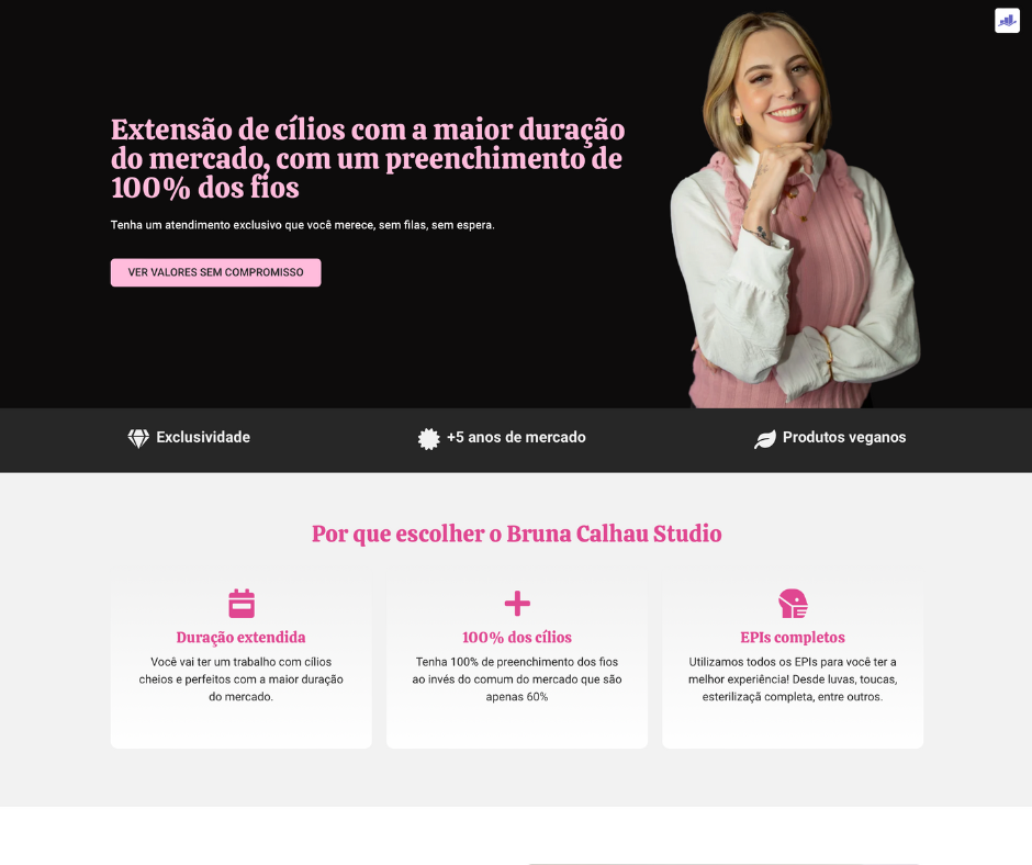 Portfólio - Landing Page Bruna 2 - Agência doco