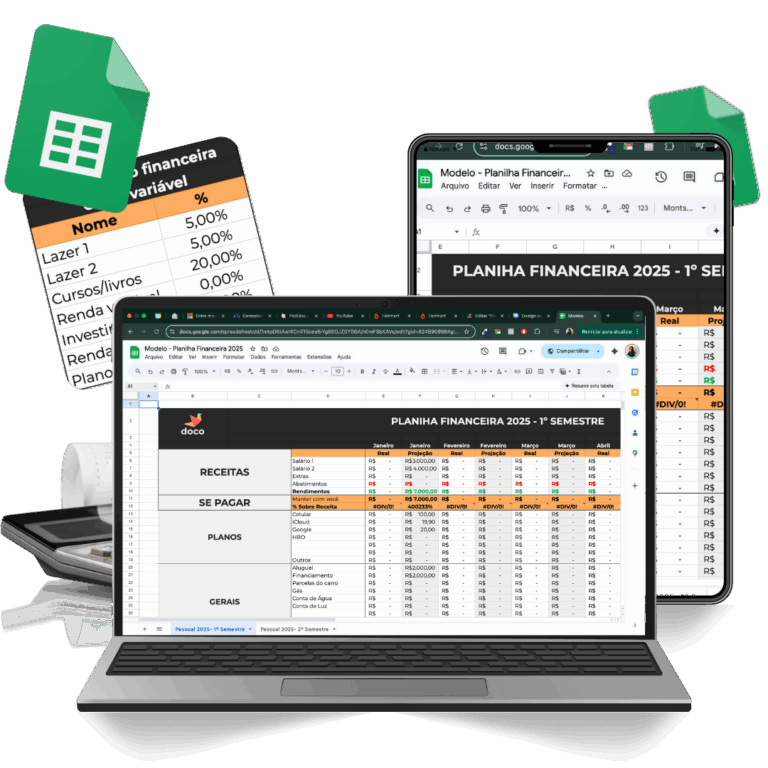 Mockup da planilha financeira - Imersão Pacientes com Anúncios